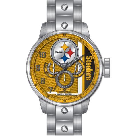 Invicta Nfl Pittsburgh Steelers Gmt Quartz Mens Watch 45125