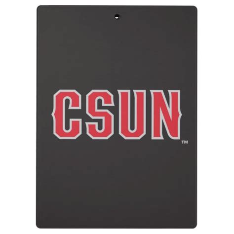 CSUN Logo on Black Clipboard | Zazzle