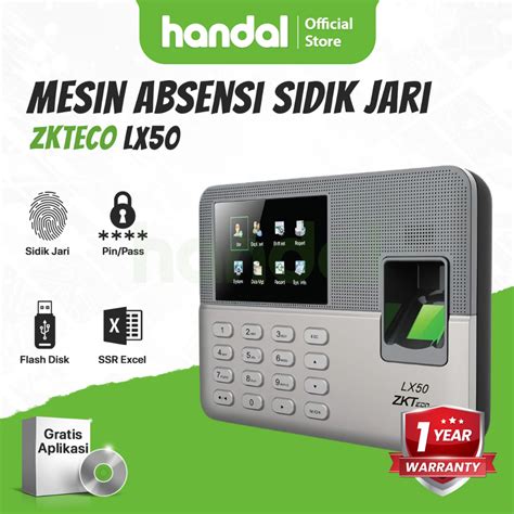 Jual Mesin Absensi Sidik Jari Zkteco LX50 Fingerprint Shopee Indonesia