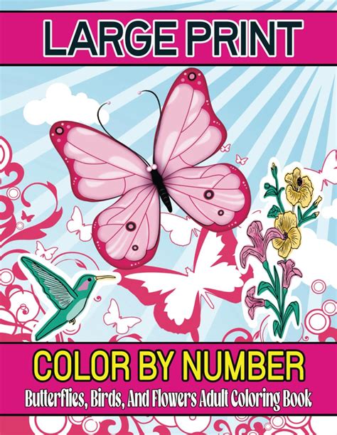 Snapklik Color By Number Butterflies Birds And Flowers Adult