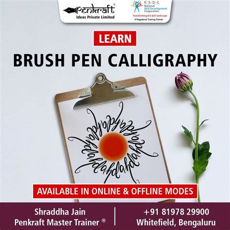 Penkraft Activity Center Bangalore Whitefield BRUSH PEN CALLIGRAPHY