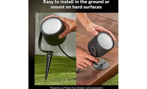 Philips Hue Lily Xl Whitecolor Outdoor Spotlight Base Kit 1050 Lumens Smart Weatherproof