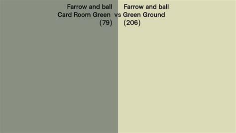 Farrow And Ball Card Room Green Vs Green Ground Side By Side Comparison