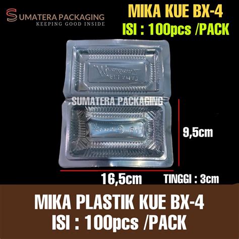 Jual MIKA PLASTIK Kue BX4 Isi 100 Pcs Kerin Kue Mie Bolu Makan Box