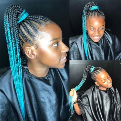 Box Braids For Kids Blue