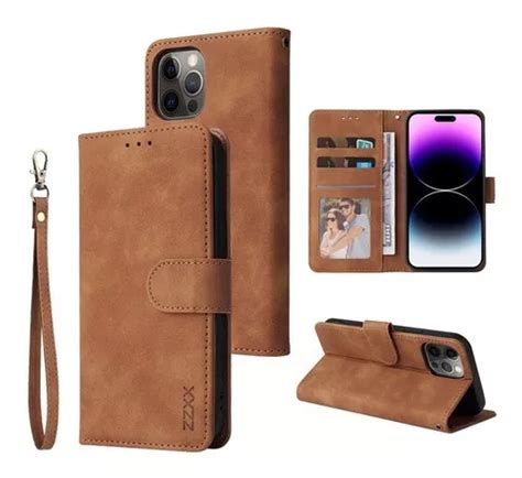 Funda De Piel Tipo Cartera Para iPhone 14 Pro Max Cuotas sin interés