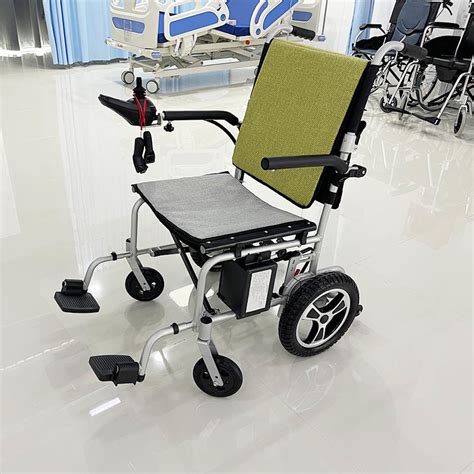 New Foldable Electric Wheelchair Aluminum Lightweight Power Wheel Chair With Lithium Battery