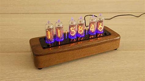 Amazon Nixie Tube Clock X In Nixie Tubes Wooden Walnut And