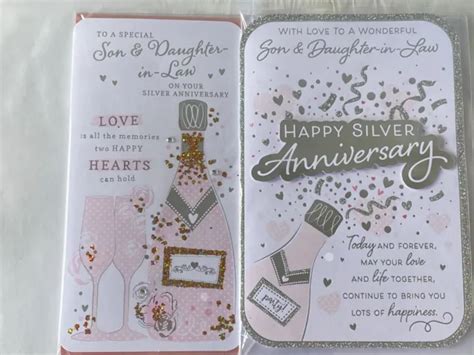 New Son Daughter In Law On Your Th Silver Wedding Anniversary Card