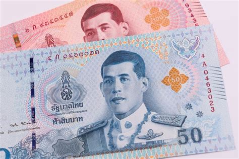 Close Up Of 50 Thai Baht Banknote Editorial Photo Image Of Bill