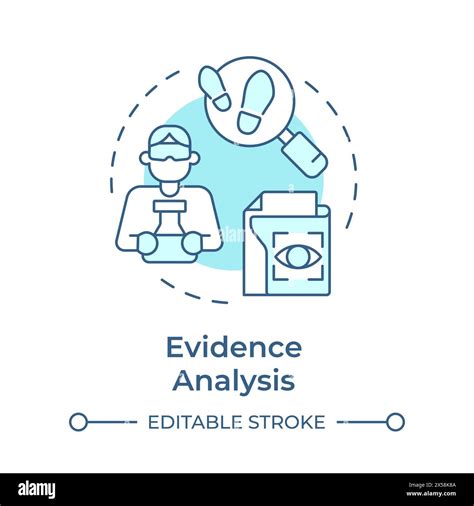 Evidence Analysis Soft Blue Concept Icon Stock Vector Image And Art Alamy