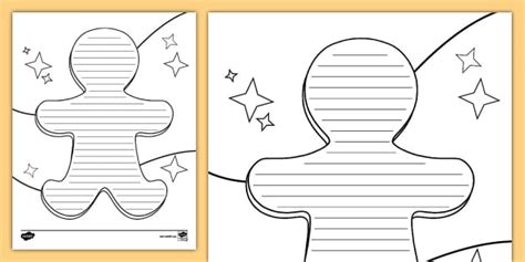 Gingerbread Man Writing Template Lehrer Gemacht Twinkl