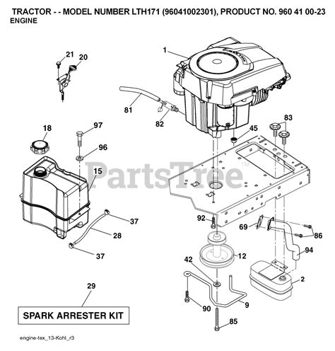 Husqvarna Lth 171 960410023 01 Husqvarna Lawn Tractor 2007 06 Engine 6 Parts Lookup With