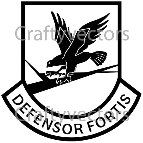 Security Forces Defensor Fortis Badge Vector File | Etsy