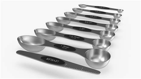 Measuring Spoons Set 3d Model 39 3ds Blend C4d Fbx Max Ma Lxo