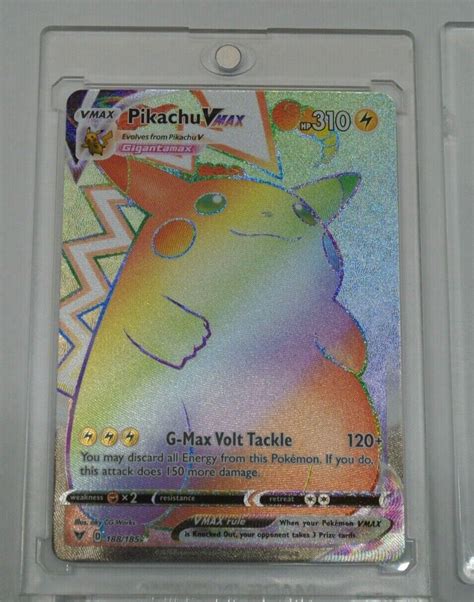 Mavin Pokemon Pikachu Vmax Gigantamax Secret Rare Rainbow G Max Volt Tackle 120 Hp310