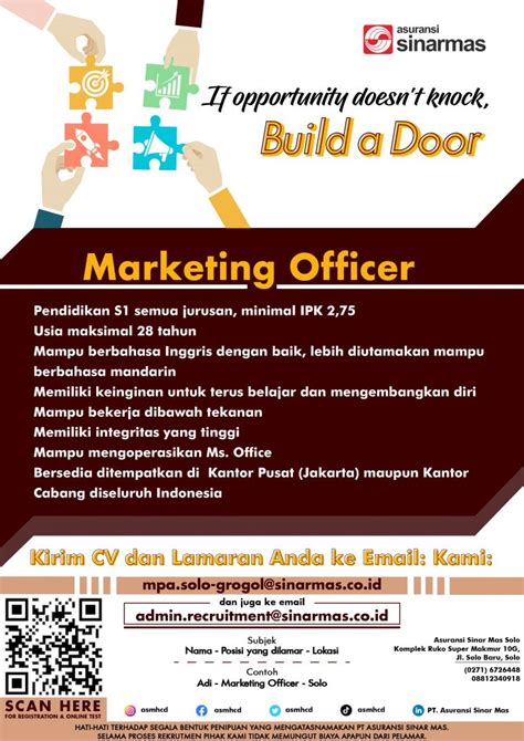 Lowongan Kerja Marketing Officer Acec Ums