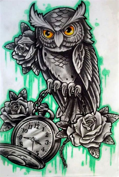 193 best images about Owl tattoos on Pinterest | Beautiful owl, Clock ...