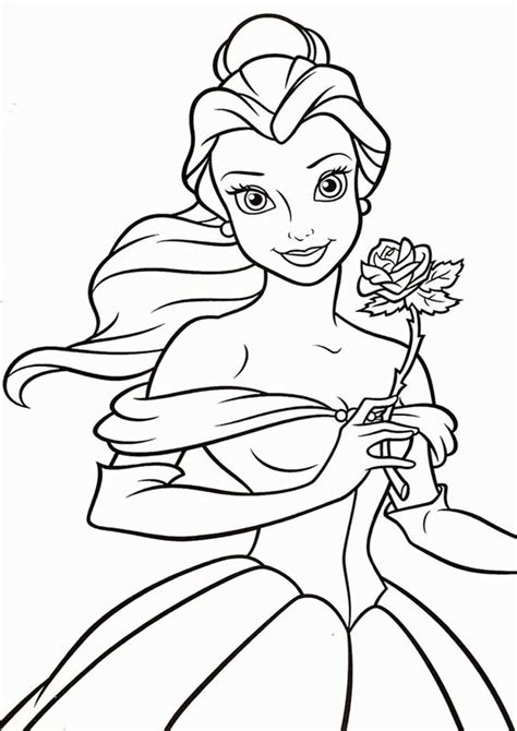 Free & Easy To Print Beauty and The Beast Coloring Pages - Tulamama