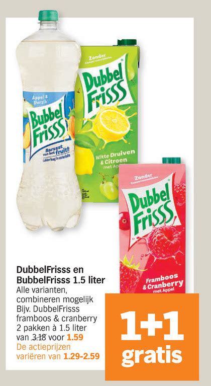 Bubbelfrisss Fruitdrank Frisdrank Folder Aanbieding Bij Albert Heijn