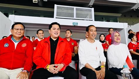 Momen Akrab Prabowo Nonton Pertandingan Indonesia VS Argentina Bersama