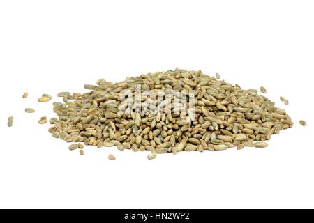 Pile Of Rye Grains Isolated On White Stock Photo Alamy