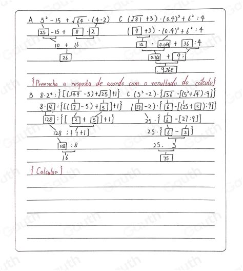 Solved Complete Os Espa Os N Meros De Maneira Que A Resolu O