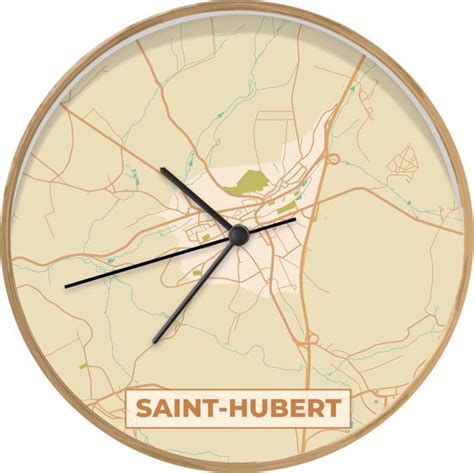 Klok Cm Saint Hubert Vintage Kaart Plattegrond