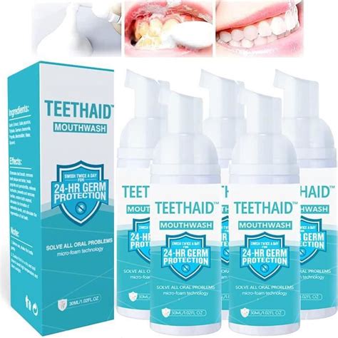 Teethaid Rince Bouche Dentifrice En Mousse Blanchissant Dentifrice