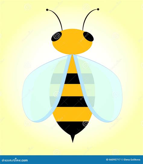 Abeja Con Las Alas Transparentes Ilustraci N Del Vector Ilustraci N