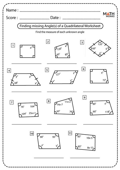 Worksheet On Finding Missing Angles In A Triangle Worksheet