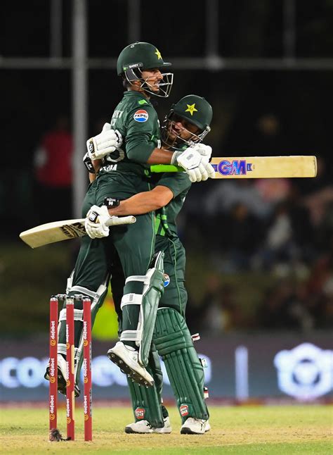 Saim Ayub And Salman Agha Embrace After Ayub Reached His Hundred