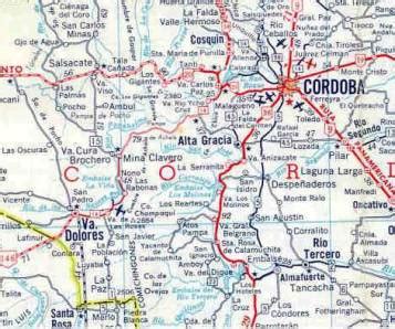 Cordoba City Location Map, Argentina