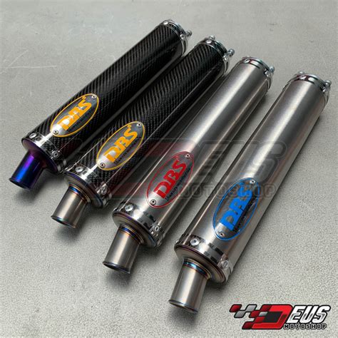 Jual Silencer 2T DBS Carbon Titanium Stainless Titan Knalpot 2tak 2