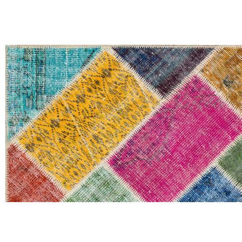 Latitude Vive Iskece Beige Patchwork Hand Knotted Area Rug Wayfair Co Uk