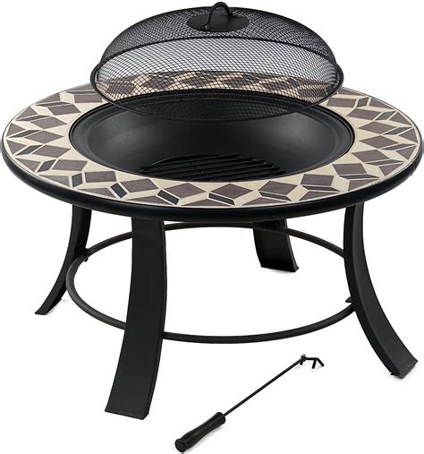 Bbq Toro Brasero Avec Couvercle Cm Bol Feu Avec Protection