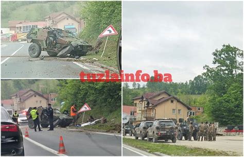 Srebrenik U saobraćajnoj nesreći uništeno vozilo EUFOR a TuzlaInfo ba