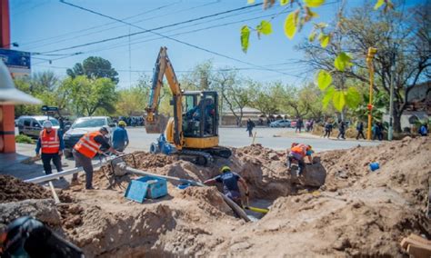 La obra de OSSE que mejorará el caudal de agua en Caucete se encuentra