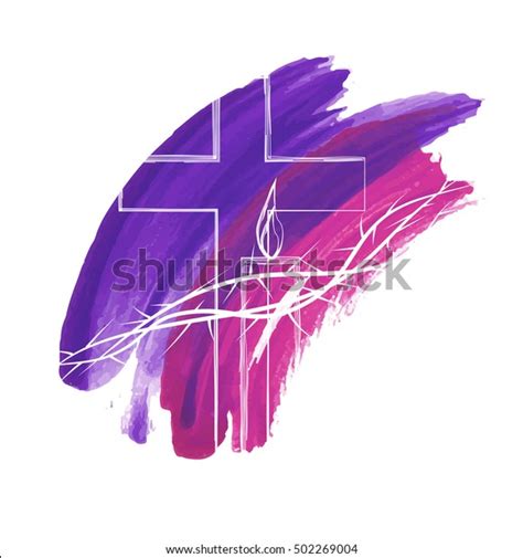 Abstract Religious Lent Symbols On Purple Stock Vector (Royalty Free) 502269004 | Shutterstock