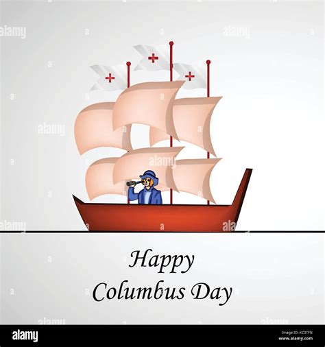 Illustration Of Columbus Day Background Stock Vector Image And Art Alamy