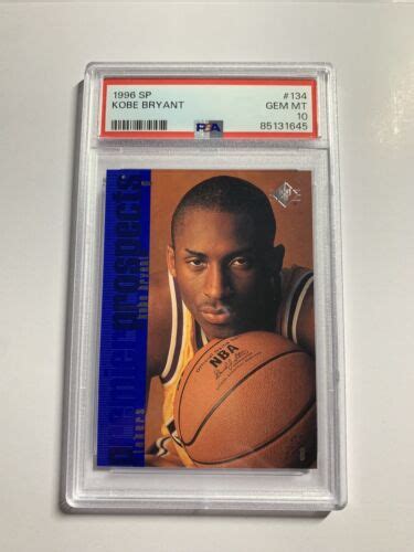 1996 SP Basketball Kobe Bryant ROOKIE RC 134 PSA 10 GEM MINT EBay