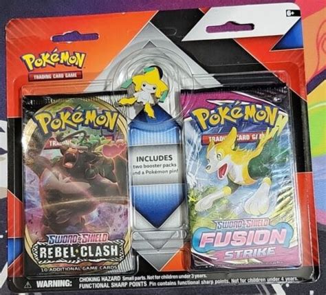 Pokemon Rebel Clash Fusion Strike Blister Pack W Pin Jirachi Ebay