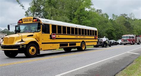 No Injuries On School Bus Rear Ended By Pickup Truck In Cantonment