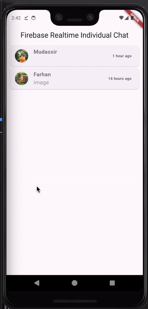 Firebase Realtime Chat Flutter Package