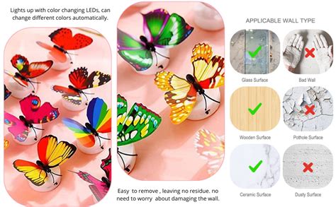 Brightail Infra Adhesive D Butterfly Plastic Sticker Walls Led Light