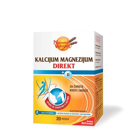 Natural Wealth Kalcijum Magnezijum Direkt 20 Kesica Povoljna Cena