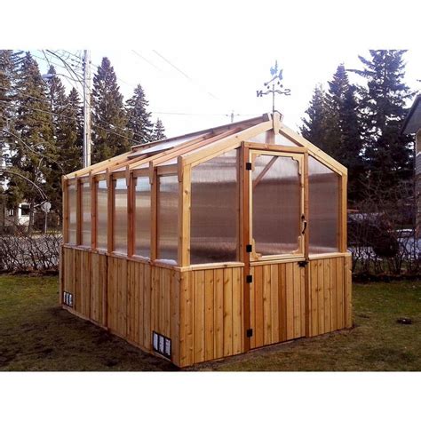 Outdoor Living Today Cedar 8 Ft X 12 Ft Greenhouse Kit GH812 The