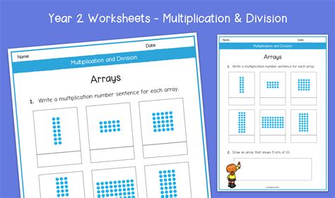 Year 2 Arrays Multiplication Worksheets Ks1 Multiplication Primary Maths