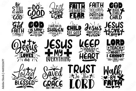 Grafika Wektorowa Stock Jesus Christian Svg And T Shirt Design Bundle