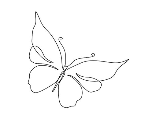 Dessin Continu D Une Ligne De Papillon Illustration Vectorielle D Art